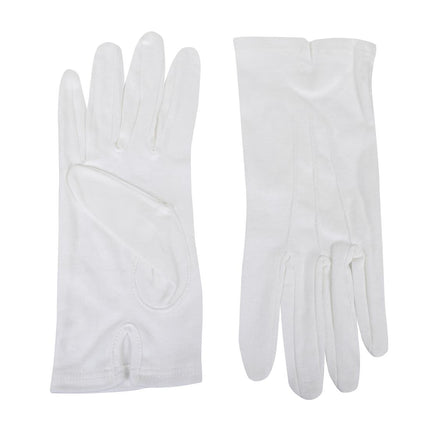 Men's White Serving Gloves | 100% Cotton | Size L 4