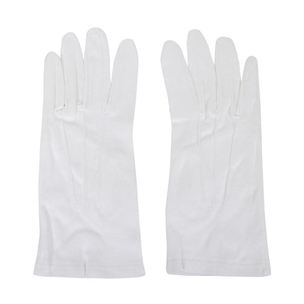 Men's White Serving Gloves | 100% Cotton | Size L 2