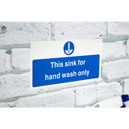 Vogue 'Hand Wash Only' Vinyl Sticker 100x200mm 3