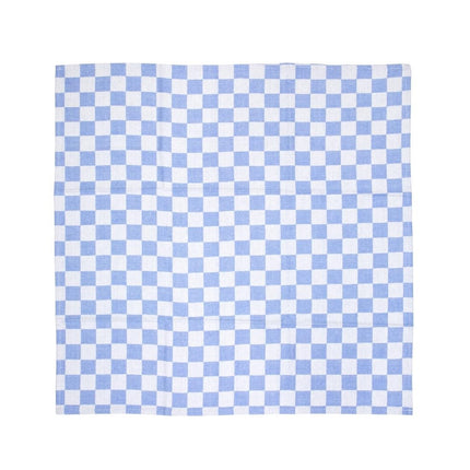 Blue Checkered Cotton Tea Towel 66x66cm | Vogue 2