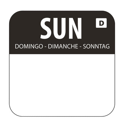 Hygiplas Dissolvable Food Safety Labels Sunday | 2x2cm
