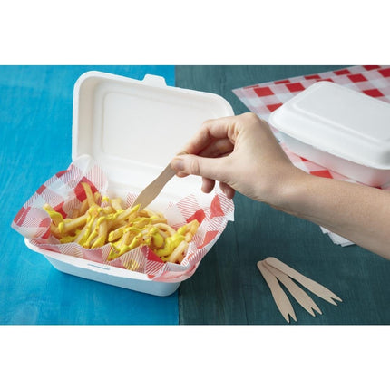 Compostable Wooden Fry Forks 9.5cm | Fiesta 2