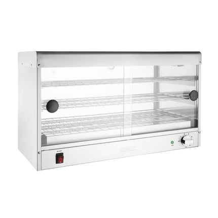Economy Heated Display Cabinet for 60 Items | Buffalo | Stainless Steel 2