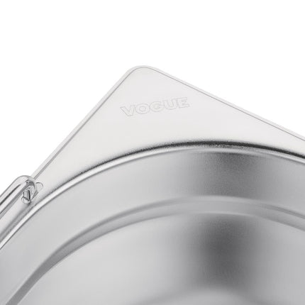 Stainless Steel GN 1/1 Pan with Handles 10cm Depth | Vogue 4
