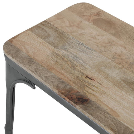 Bolero Bistro Bench with Mango Wood Slats and Dark Grey Legs | 1000mm | Set of 2 4