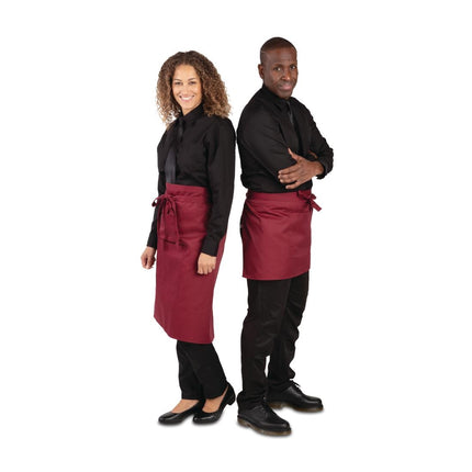 Short Bib Apron Bordeaux | Whites 7