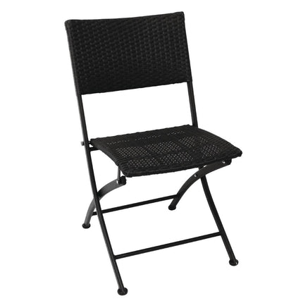 Foldable Rattan Style Chairs | Bolero | Set of 2
