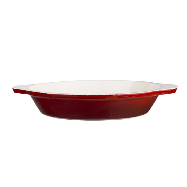 Cast Iron Round Gratin Dish Red 0.4L | Vogue 2