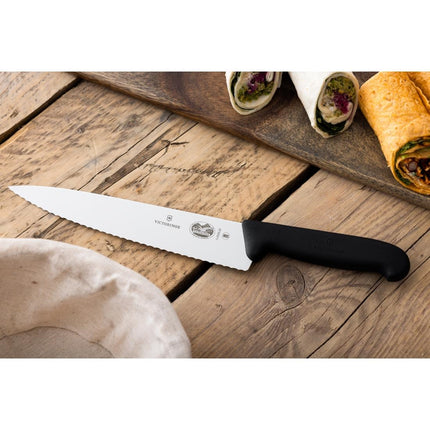 Serrated Meat Knife 22cm | Victorinox Fibrox 6