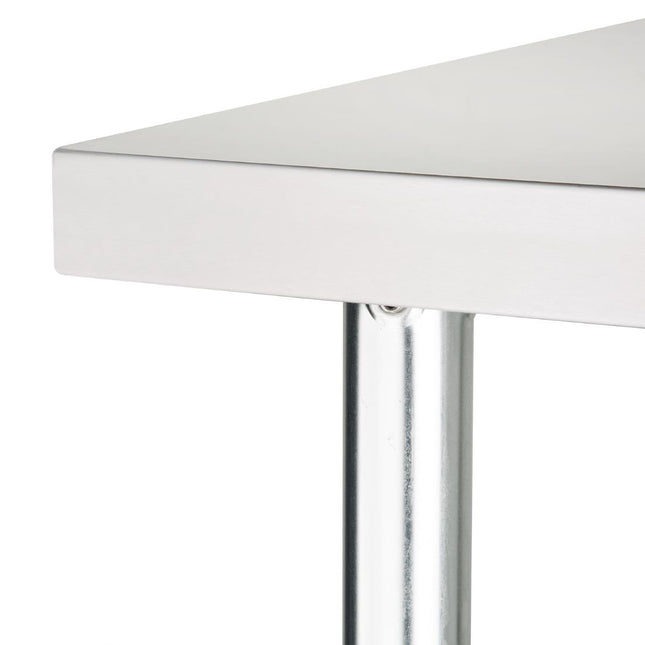 Stainless Steel Worktable without Backsplash 90x90x70cm | Vogue 2