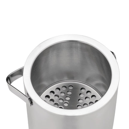 Olympia Stainless Steel Ice Bucket with Lid and Tongs 1.23L 4