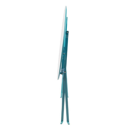 Round Steel Folding Terrace Table 59.5cm Turquoise | Bolero 4