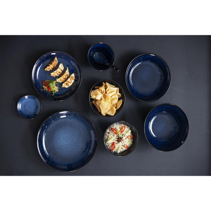 Midnight Blue Reactive Glaze Dipping Bowls 100mm | Olympia Luna | Earthenware 7