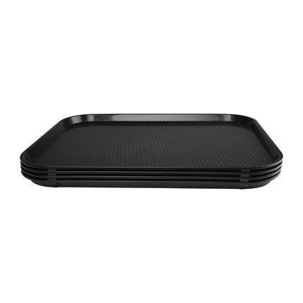 Polypropylene Serving Tray with Anti-Slip Texture | Olympia Kristallon | 45 x 35 cm | Black 3