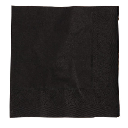 Black Napkins 25x25cm for F980 | Colorfast Quarter-Folded 4