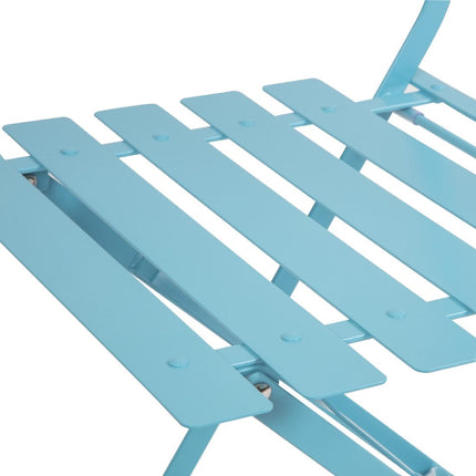 Steel Folding Chairs Turquoise | Bolero 7
