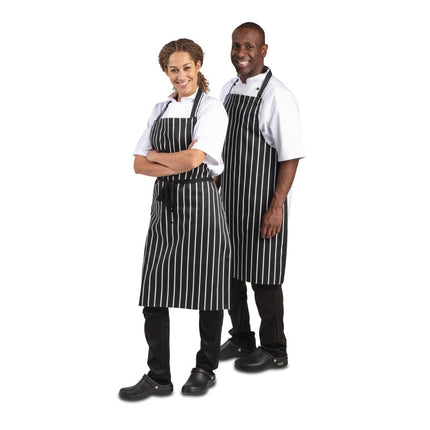 Striped Halter Apron | Whites | Black and White 6