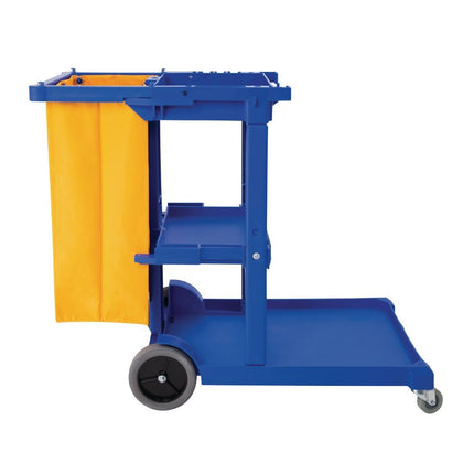 Jantex Cleaning Trolley with Shelves and Clips 2