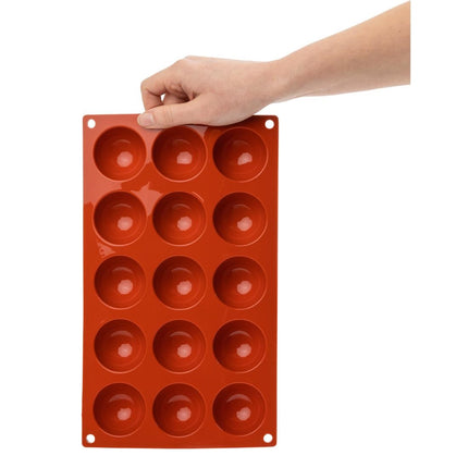 Half-Sphere Silicone Baking Mold 15 Cavities | Pavoni Formaflex | 2.3cm Deep 7