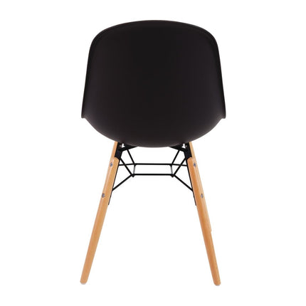 Polypropylene Chairs with Wooden Legs Grey | Bolero Arlo | 2 Pieces 4