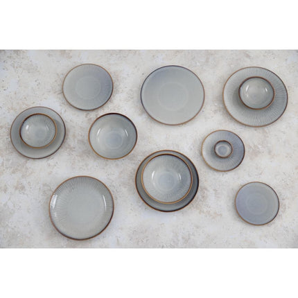 Grey Plain Coupe Plates 180mm | Olympia Drift | Porcelain 8
