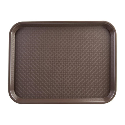 Polypropylene Serving Tray with Anti-Slip Texture | Olympia Kristallon | 30.5 x 41.5 cm | Brown
