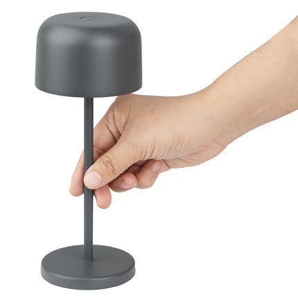 Table Lamp with Round Shade Grey 200mm | Olympia Siena 3