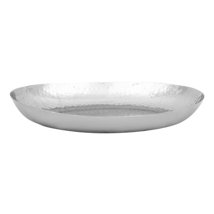 Hammered Oval Serving Tray | Olympia | 280x230mm Stainless Steel 4
