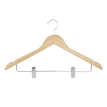 Wooden Hangers with Dual Antislip Clips | Bolero