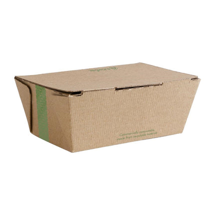 Compostable Ribbed Cardboard Takeaway Boxes Medium | Vegware 2