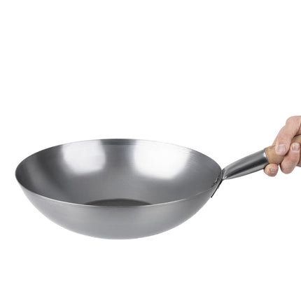 Soft Steel Wok with Flat Bottom 35.5cm | Vogue 6