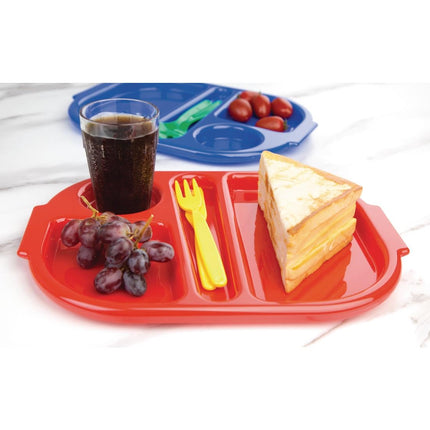 Polycarbonate Compartment Food Tray Small Red 322mm | Olympia Kristallon 4