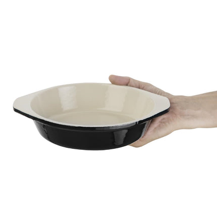 Round Black Gratin Dish 0.75L | Vogue 4