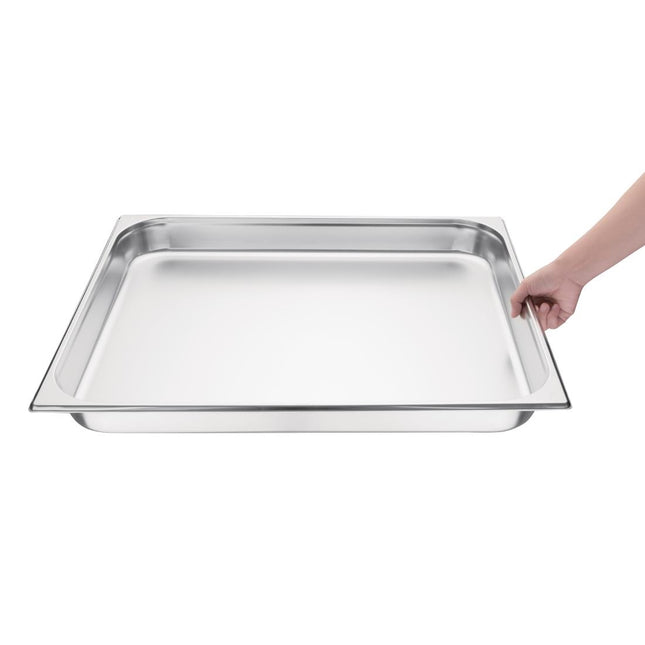 Stainless Steel GN 2/1 Container 65mm Depth | Vogue 2