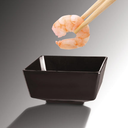 Square Melamine Bowl Black 5.5x5.5cm | APS Float 3