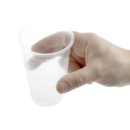 Disposable Plastic Cups 285ml to Fill Line | eGreen | 1000 Pieces 2