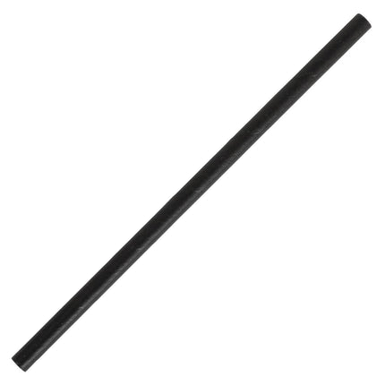 Compostable Paper Cocktail Straws Black | Fiesta | 250 Pieces