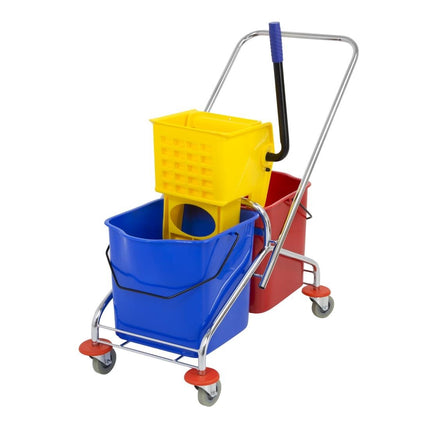 Duo Mop Bucket System with Wringer 2x 23L | Jantex