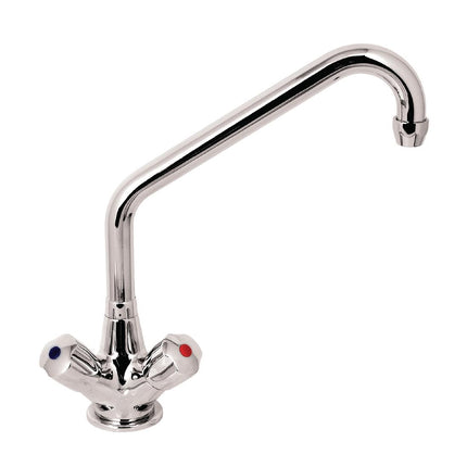 Heavy Duty Monobloc Mixer Tap with Rotary Knobs and 25cm Spout | Gastro M