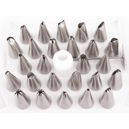 Cake Decorating Set with 26 Stainless Steel Nozzles | Vogue 4