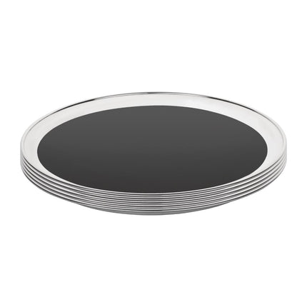 Round Stainless Steel Anti-Slip Serving Tray 30.5cm | Olympia 3