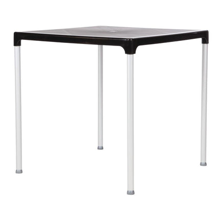 Square Hospitality Table with Aluminum Legs | Bolero | 75cm | Black 3