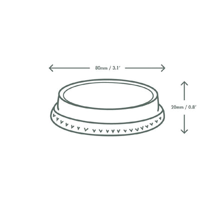 Compostable Flat Lids without Hole 20cl | Vegware | 1000 Pieces 3