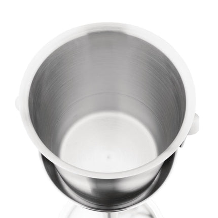 Brushed Stainless Steel Wine and Champagne Cooler 19cm | Olympia 4