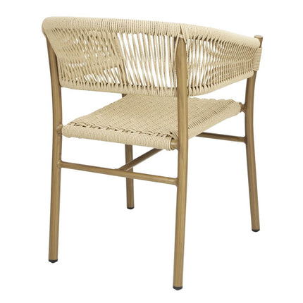 Natural Rope Twist Rattan Chairs | Bolero Florence Series | Set of 2 3
