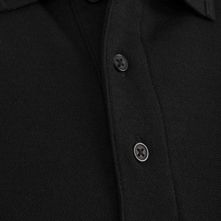 Unisex Black Polo Shirt L | Durable Polyester/Cotton Piqué 6