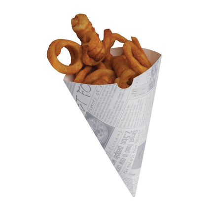 Biodegradable Paper Fries Bags with Newspaper Print 5