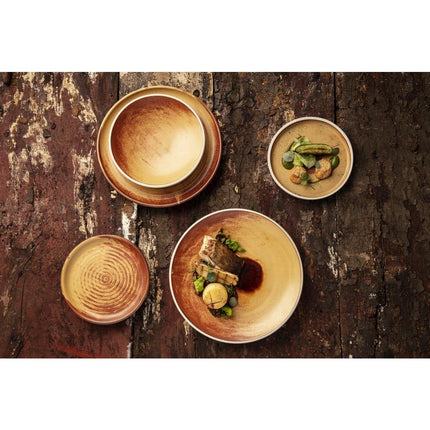Shallow Tapered Canvas Bowls Sienna Rust 20cm | Olympia 7