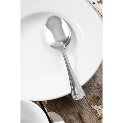 Table Spoons | Olympia Jesmond | 12 Pieces | Polished 18/0 Stainless Steel with Shell Pattern Handle 2