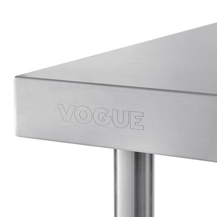 Stainless Steel Worktable with Backsplash | Vogue | 90x90x60 cm 5